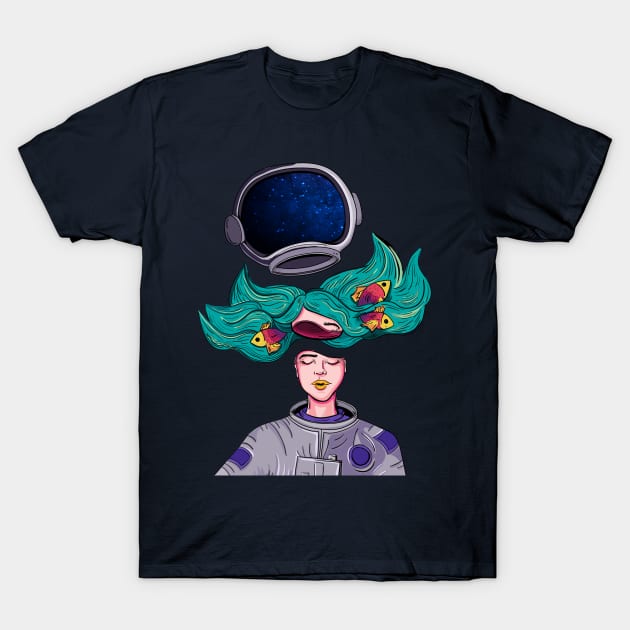 Cosmic Cosmonaut T-Shirt by nataliapires